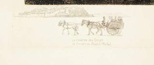 Le Mont-St-Michel : vue de la merveille. (Avec deux détails gravés dans la marge.) Par Henri Voisin.