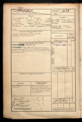 Mioque, Ernest Eugène Auguste