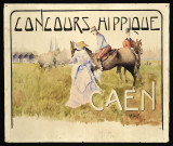 Projet d'affiche du concours hippique de Caen, par R. Lanier dessinateur