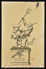 Caricature d'Henry Chéron, "A M'sieur Henri La Normandie reconnaissante. Projet de monument à Monsieur Henri Chéron", par Pierre Rivière