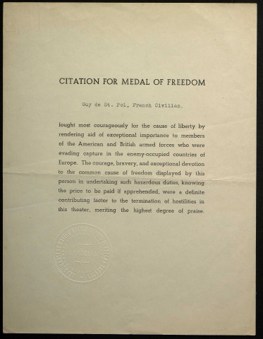 Correspondance et hommages