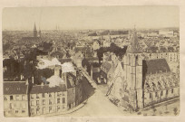 Vue générale de Caen depuis l'Abbaye-aux-Dames (église saint-Gilles notamment)