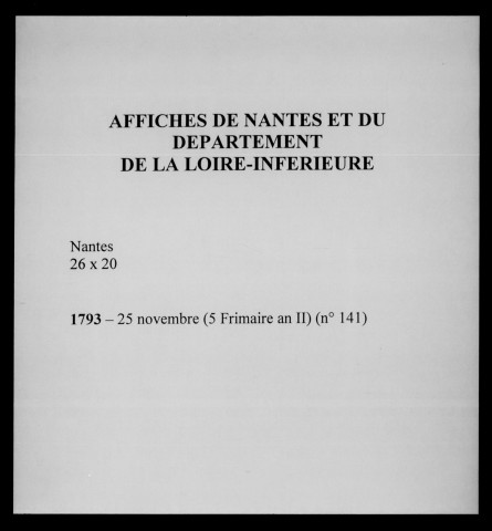 Affiches de Nantes et du département de Loire-Inférieure
