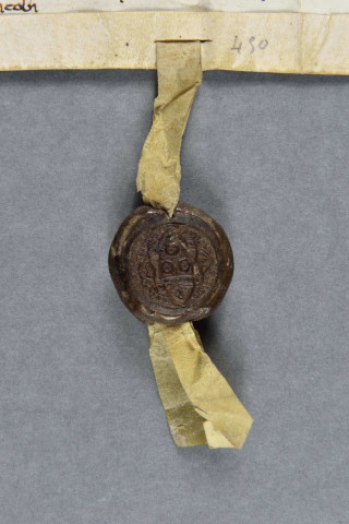 Pierreville, avec un sceau de Jean d'Argences bien conservé cité par Demay (n°1881)