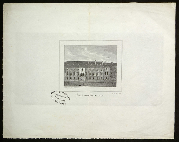 Ecole normale de Caen (Palais ducal), par H. Massinger et A. Hardel