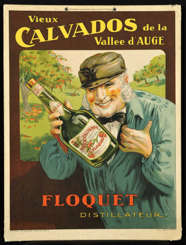 Vieux calvados de la vallée d'Auge. Floquet, distillateur.