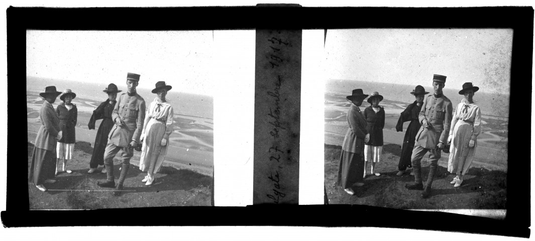 Excursions sur la Côte Fleurie : photographies prises lors d'une permission de Charles Morin en septembre 1917 (photos n° 39 à 77)