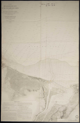 Plan de la rade de Caen et de l'entrée de l'Orne, par Beautemps-Beaupré