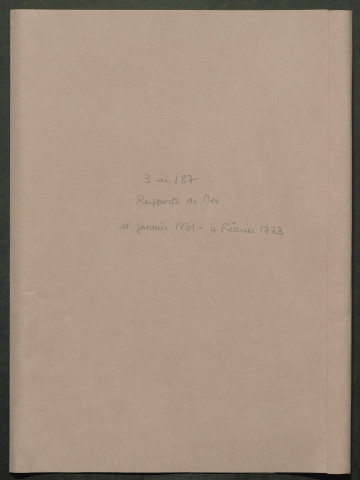 11 janvier 1731-4 février 1733