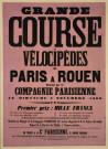 Compagnie Parisienne, course de vélocipède de Paris à Rouen