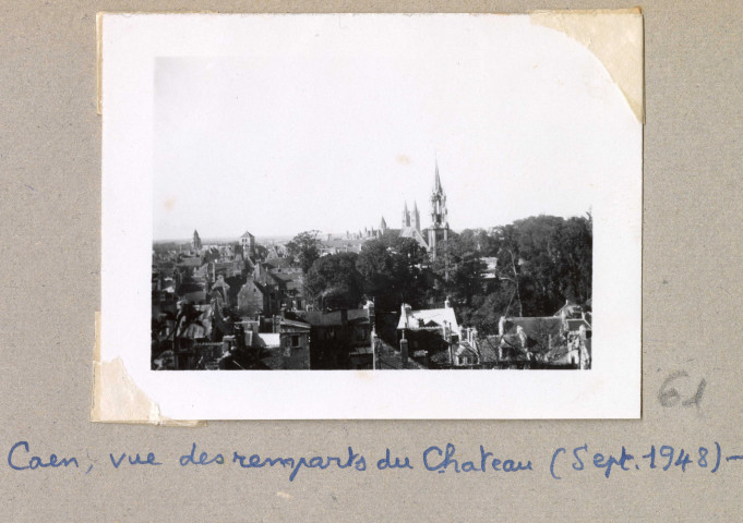 Photos 60 à 62 : Panoramas sur Caen (vues des remparts du château)