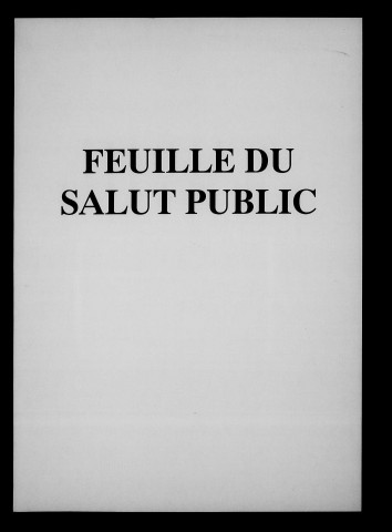 Feuille du Salut-Public