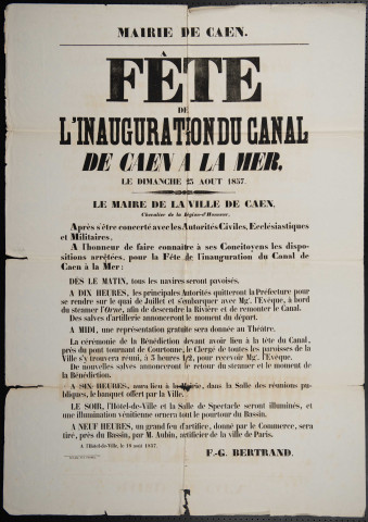 Inaugurations du bassin Saint-Pierre et du canal