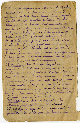 Extraits du journal de guerre de Sylvain Ramette