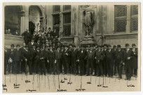 Caen : centenaire de la création de la chambre de commerce (Chéron, Hélitas, Hendlé...) 1921 ; Osmont opérant à la Miséricorde, rue des Carmes