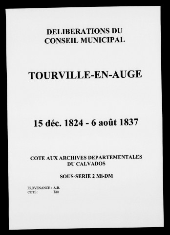 15 décembre 1824-6 août 1837