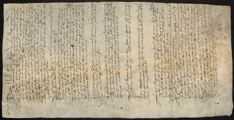 Fief de Loucelles à Cornières (alias Anctoville) appartenant à Regné de La Motte, seigneur du Lieu et de Loucelles : aveu d'un ténement par Jean Le Gros