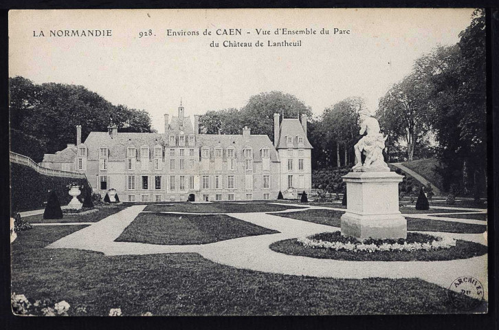 Lantheuil : Château, parc et terrasse (n°1 à 6, 8) Intérieur de l'église (n°7)