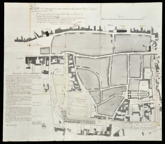 Plans de l'emplacement du vieux château