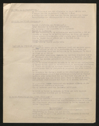 Septembre et octobre