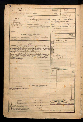 Blaie, Arthur Emile Joseph