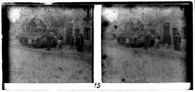 16 photographies d'Argentan à la Libération (ville en ruines, tanks)