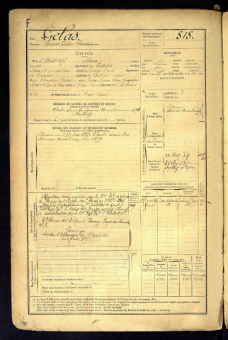 Gelas, Ernest Théodore Florentin