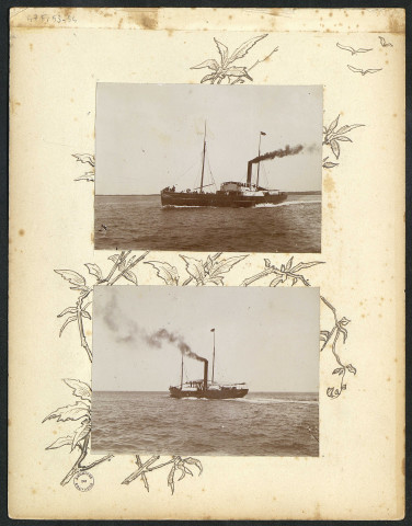 Bateau en mer effectuant liaison Le Havre à Honfleur (photos n°53 et 54)