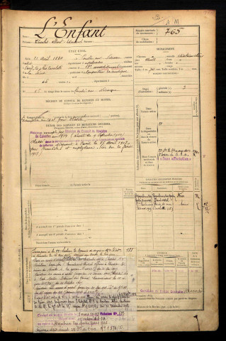 L'Enfant, Charles Albert Edouard