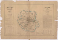 Carte topographique et statistique générale des cantons Est et Ouest de Caen par Simon, géomètre en chef du cadastre