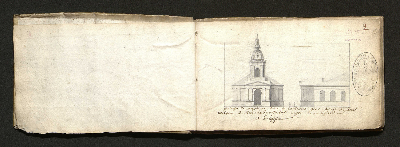 Album de notes et dessins (Dieppe, église à Paris, Gravelines, église de Beaumont-le-Richard, château d'Arques)