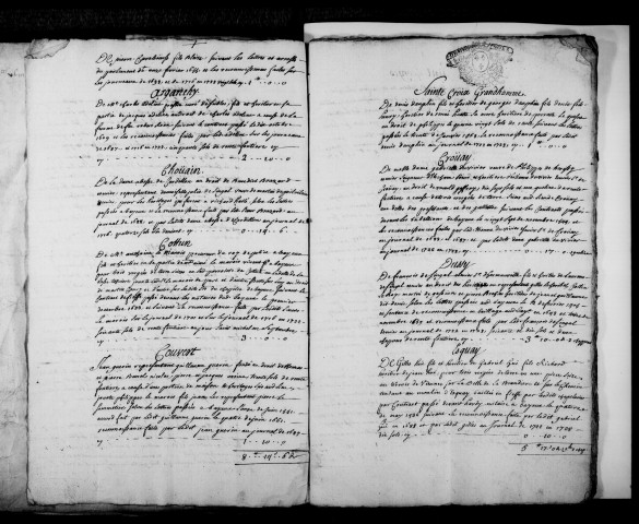 « Compte et état de la recette et dépense du total du revenu de la chapelle Nostre-Dame de Bayeux... présenté par maistre Charles Édouard Boutemont, receveur et communier. 1728 »