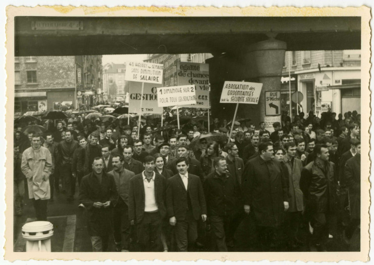 Photographie de manifestants.