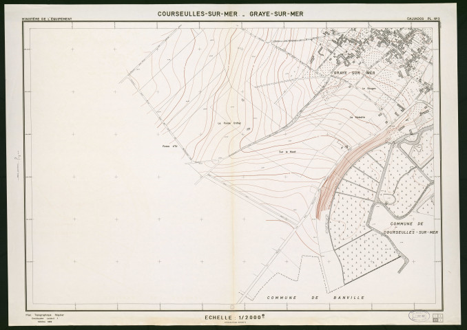 Plans topographiques Courseulles-sur-Mer et de Graye-sur-Mer