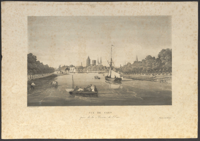 Vues générales de Caen (dont vues de type portrait de ville) (documents n°1 à 16 ; 32)
