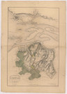 Carte topographique du canton de Honfleur par Simon, géomètre en chef du cadastre