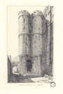 (Le Mont St Michel :) châtelet, entrée de l'abbaye. Par Ed. Corroyer et L(éon) Gaucherel