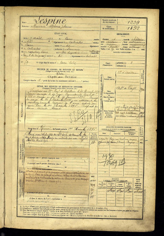 Lespine, Maurice Alphonse Jules