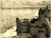 Mont-Saint-Michel : vue depuis la tour Boucle et la baie depuis le rempart Est.