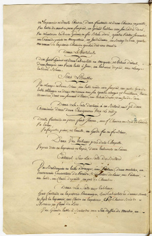Etat des meubles dans le château de Bénouville, acte de vente du château à François de Menage de Pressigny (28 janvier 1792) ; reçu (6 octobre 1792)