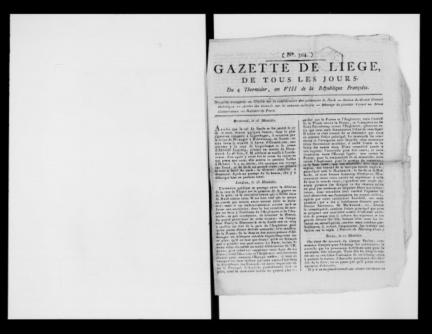 Gazette de Liège, de tous les jours
