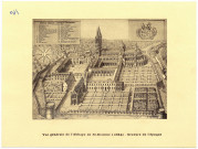5 - Vue générale de l'Abbaye-aux-Hommes. Reproduction d'une gravure de 1684.