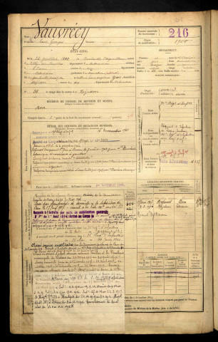 Vauvrécy, Louis Georges