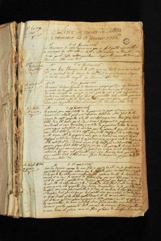 Registre de copies de lettres de l'éditeur Chalopin