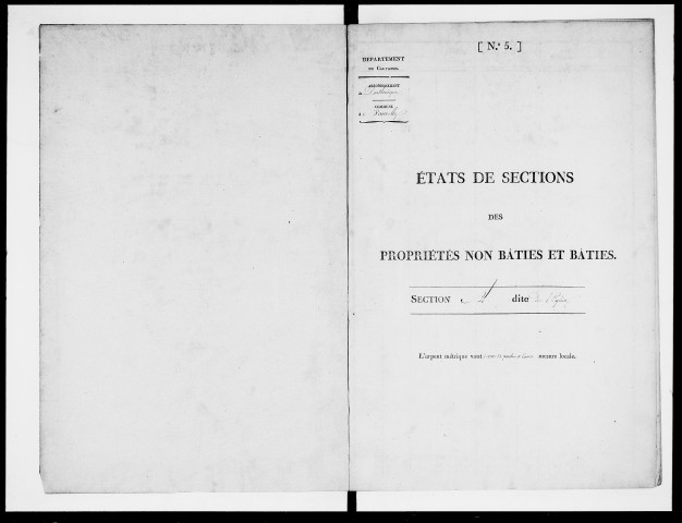 état de section