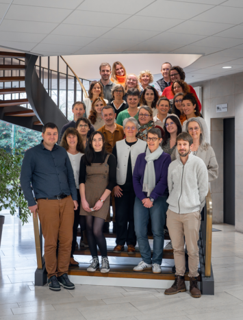Photographie prise dans l'escalier d'honneur des Archives du Calvados