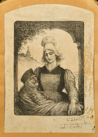 La Normande réconfortant le blessé, par Charles Léandre.