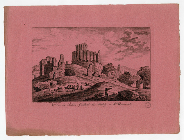 Château-Gaillard, château, par Langlois