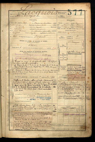 Lacquois, Albéric Pierre Auguste