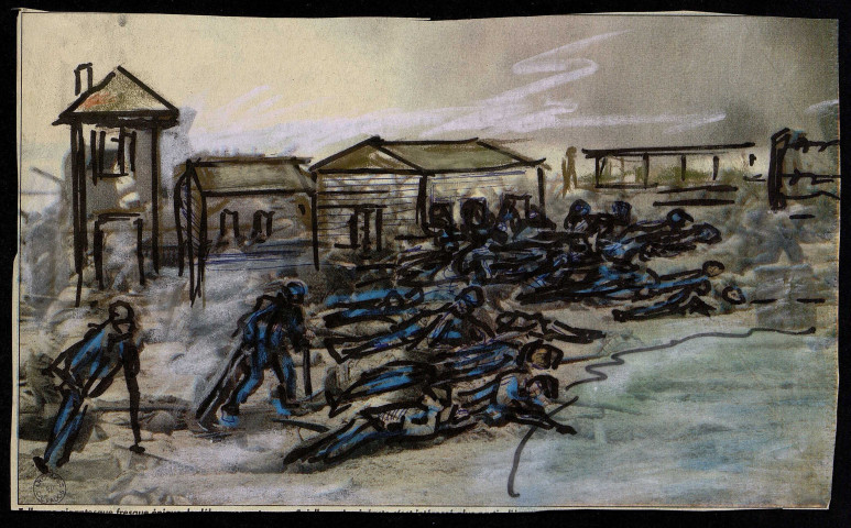 Camp mouroir de Bergen Belsen (dessin n°59)